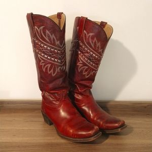 Tony Lama Red Cowboy Boots 9.5